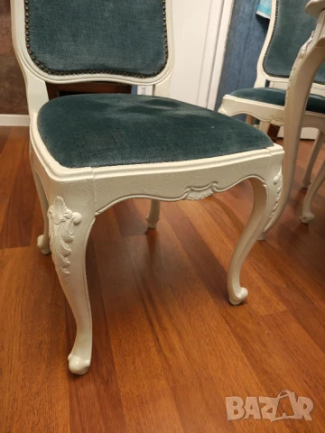 Бароков масивен дървен комплект маса с 4 стола разпродажба , снимка 8 - Маси - 50982046