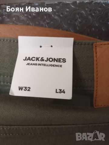 Джинси летни Jack§Jones 32-34 зелени, снимка 5 - Панталони - 45266939