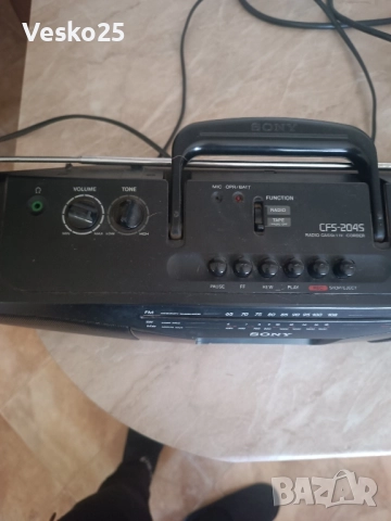 Радио касетофон SONY CFS-204S, снимка 5 - Радиокасетофони, транзистори - 51753798