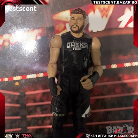 Екшън фигура WWE Kevin Owens Кевин оуенс fight Tough talkers mattel figure играчка, снимка 1 - Колекции - 48386404