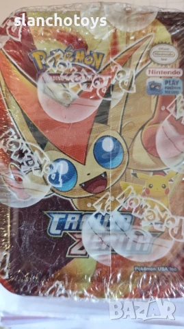 Карти Покемон,мет.кутия, 40карти, снимка 2 - Карти за игра - 37559316
