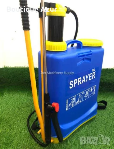 Пръскачка 2 в 1 с батерия и ръчно налягане – 16 литра, синя, снимка 4 - Друга електроника - 50318054