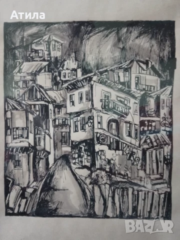 картина В.Търново 51/38 см, снимка 3 - Картини - 50848954