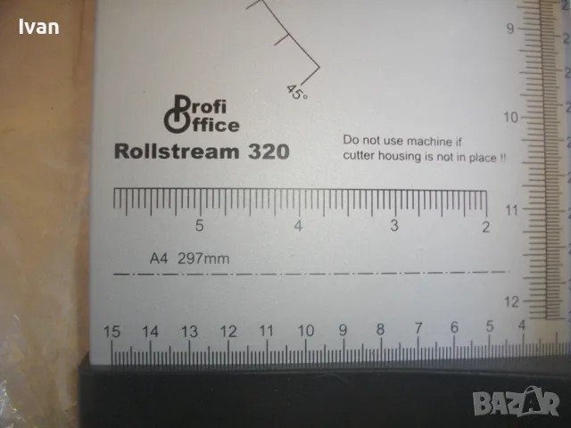 НОВ Ръчен РОЛКОВ НОЖ за рязане хартия табак кадастрон до 10 листа Profi Office ROLLSTREAM 320, снимка 8 - Други инструменти - 47402398