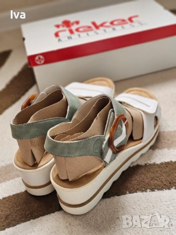Нови Rieker сандали на платформа, 42 рр, снимка 3 - Сандали - 54078123