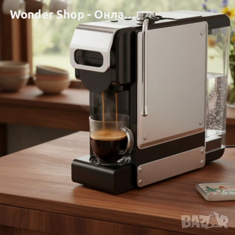 Еспресо машина 8в1 Oliver Voltz OV51171N8M – За капсули и мляно кафе, 1450W, 19 Bar, 5 адаптера 5VS1, снимка 3 - Кафемашини - 52990976
