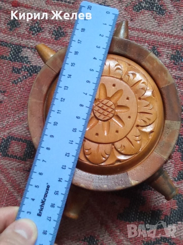 Дървена бъклица съд за течности 53672, снимка 6 - Антикварни и старинни предмети - 53390925