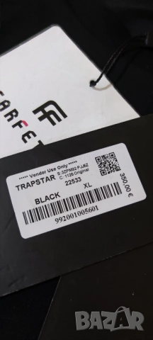 Trapstar Тениска с метално лого черна XL, снимка 3 - Тениски - 52297715