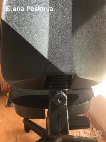 стол за офис, бюро на колелца, черен, с регулируема на височина седалка, снимка 3 - Столове - 53734610