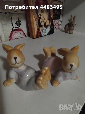 Порцеланови зайчета , снимка 2 - Декорация за дома - 53402777