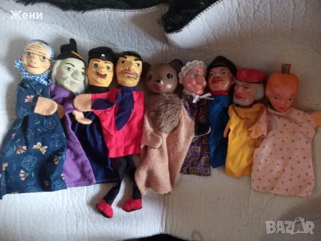 Винтидж кукли ръкавици за куклен театър 