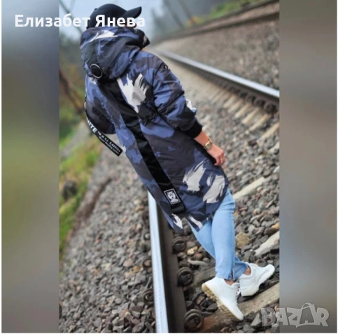 Ефектно дълго яке с цип и тик-так копчета, снимка 5 - Якета - 52380831