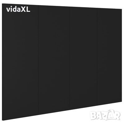 vidaXL Табла за легло, черна, 120x1,5x80 см, инженерна дървесина（SKU:811026