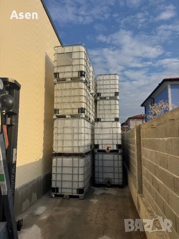 Бидон 1 тон 1000 литра кубчета за вода ibc контейнер Пловдив област , снимка 2 - За селскостопански - 52795106