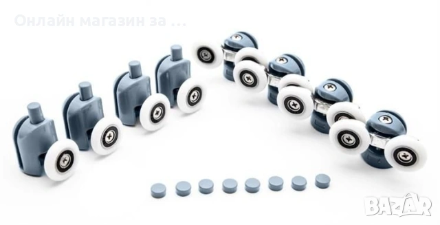 Комплект от 8 ролки за душ кабина, лесен за преместване тип лагер, регулируеми, снимка 5 - Други стоки за дома - 52549662