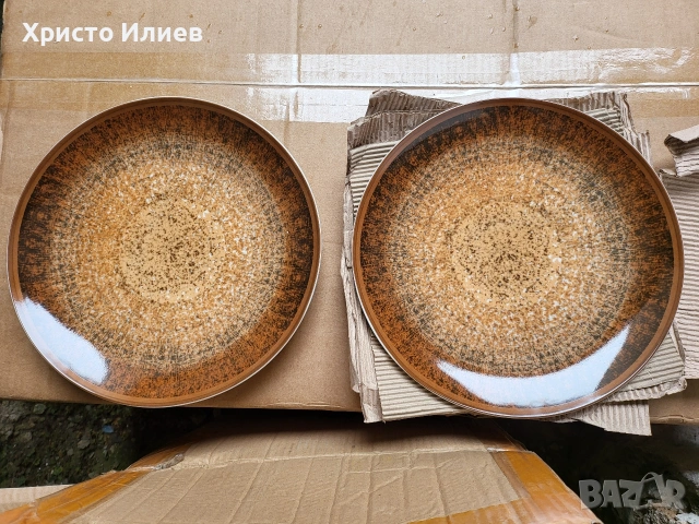 Комплект за хранене от порцелан van Well Ella чинии чаши купички сервиз, снимка 12 - Сервизи - 53762295