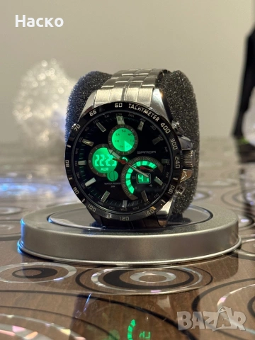 Водоустойчив кварцов часовник Sanda! Перфектен!, снимка 2 - Мъжки - 53982341