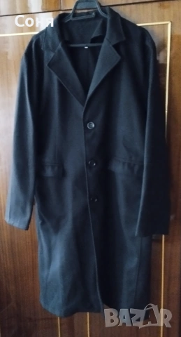 Дамско черно дълго палто , снимка 5 - Палта, манта - 53067971