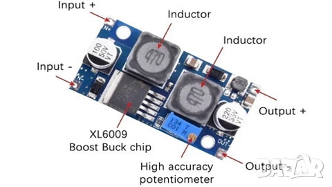 DC-DC преобразувател XL6009 - регулиране на напрежение 1.25-35V, снимка 3 - Друга електроника - 51493939