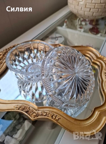 Малка кристална купа с капак , снимка 9 - Декорация за дома - 52921464
