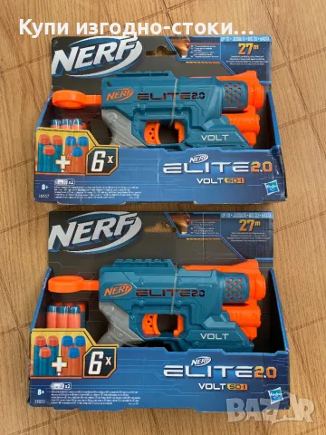 Пушка Nerf Elite 2.0 с лазер и 6 патрона, снимка 1 - Играчки за стая - 47033830