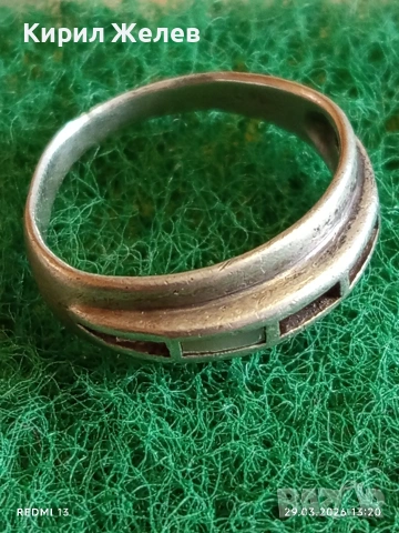 Сребърен пръстен Ретро Арт бижу майсторска изработка 26425, снимка 4 - Пръстени - 54013922