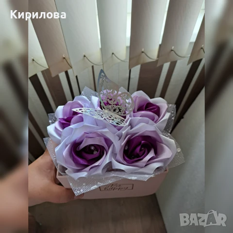 сатенени рози и букети, снимка 13 - Други - 50901284