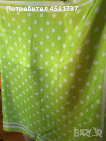 Копринен шал LDADPR в цвят лайм, снимка 9 - Шалове - 51717805