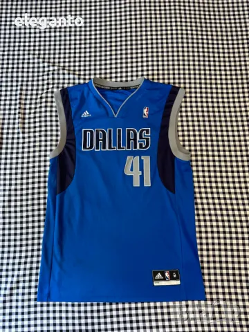 Dirk Nowitzki #41 Dallas Mavericks 2011 Adidas NBA мъжко джърси размер М, снимка 1 - Тениски - 46926467