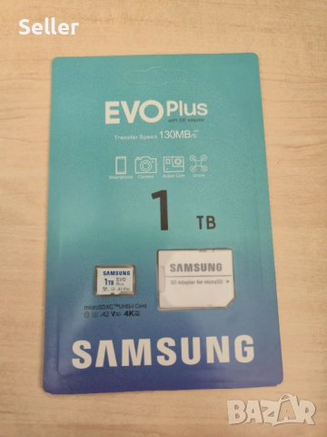 Карта памет Samsung EVO Plus, microSDXC, UHS-I, 1TB, Адаптер
