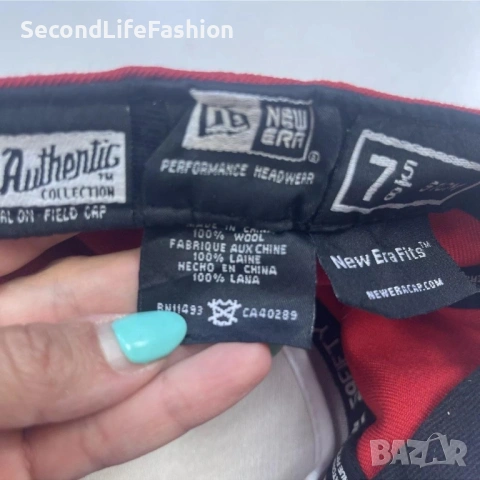 Вълнена шапка New Era 59 Fifty MLB Cincinnati Reds Fitted 7 5/8 С козирка , снимка 6 - Шапки - 53204535
