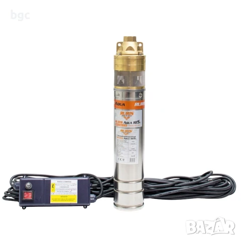 НОВА Потопяема помпа за чиста вода Ruris Aqua 105, 1500 W, Максимален дебит 2.6 м3/ч, Височина на за, снимка 3 - Други инструменти - 50961836