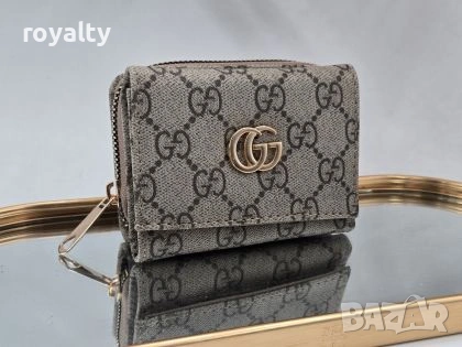 Gucci Ново Черно Дамско Кожено Портмоне 