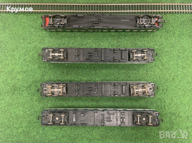 Вагон пътнически 4-осен Флайшман HO 1:87 влак ЖП модел осветление, снимка 3 - Колекции - 53700322