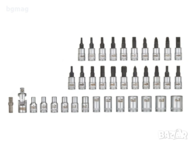 PARKSIDE комплект тресчотка с въртяща глава и вложки 1/4''-46 части, снимка 4 - Гедорета - 53181059