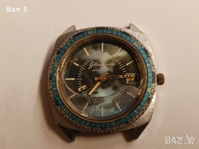 Рядък ръчен мъжки часовник GUB-GLASHUTTE, снимка 2 - Антикварни и старинни предмети - 54133202