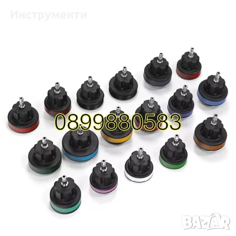 Тестер за измерване налягането в радиатора и охлаждащата система 28 части, снимка 4 - Други инструменти - 51191959