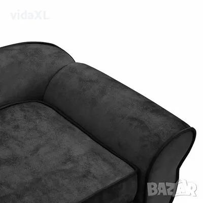 vidaXL Диван за кучета, тъмносив, 72x45x30 см, плюш（SKU:171039）, снимка 2 - Други стоки за животни - 48907356