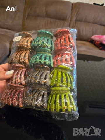 Щипки/шноли за коса в 6 различни цвята