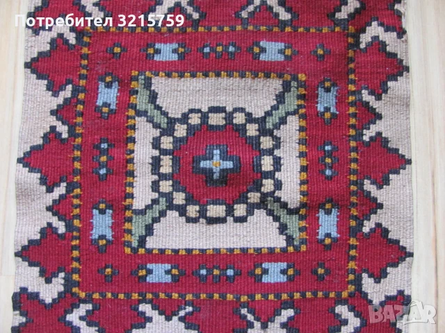 19 век ръчно тъкани килимчета, постелки, стъпки 40х34 см., снимка 2 - Антикварни и старинни предмети - 50929993