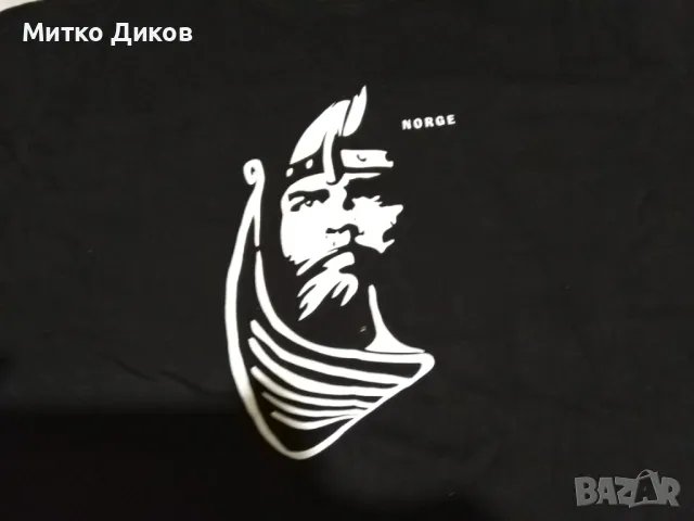 Мъжка тениска Норвегия Викинги размер Л отлична, снимка 4 - Тениски - 50303208