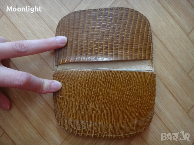 Нов кожен портфейл от едно време, естествена кожа портмоне, соц, ретро, винтидж, старинен, снимка 3 - Портфейли, портмонета - 53134846