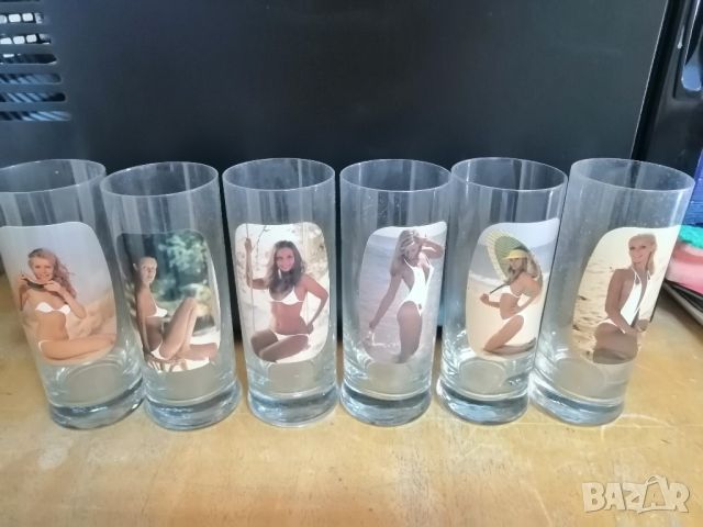 Ретро Комплект 6 броя чаши с еротични снимки., снимка 4 - Антикварни и старинни предмети - 46020127