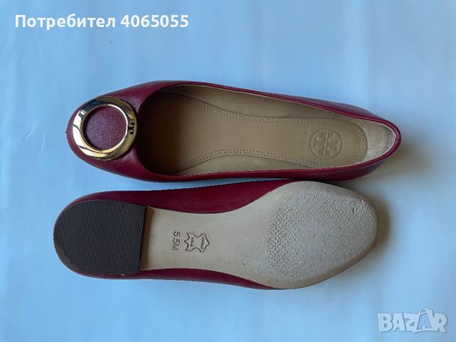 Оригинални червени балерини на Tory Burch , снимка 4 - Дамски ежедневни обувки - 46225565