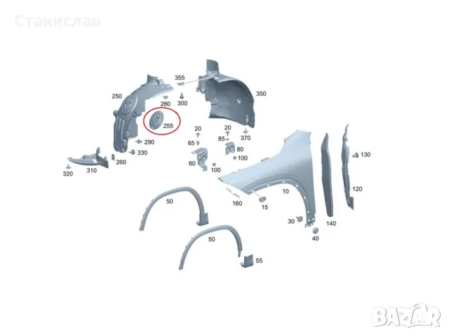 Mercedes EQB X243 Капачка в подкалник за достъп до фар , снимка 6 - Части - 50220472