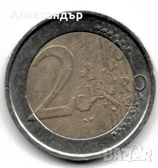 Италия 2 евро 2002 , снимка 2 - Нумизматика и бонистика - 54013423