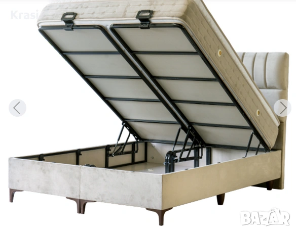 НОВ Тапициран сет (рамка, матрак, ракла) - 160/200см, снимка 2 - Спални и легла - 53852550