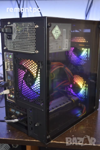 Геймърски компютър I5 6500 RX580 SSD 8 GB DDR4 светеща кутия, снимка 6 - Геймърски - 53723841