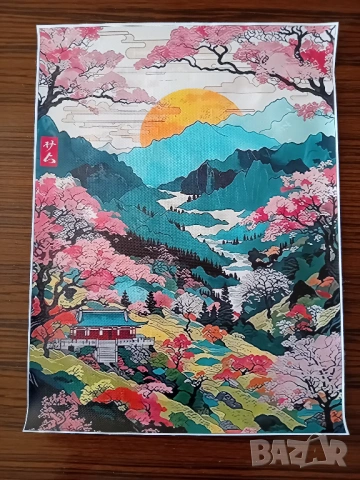 Платно/принт /Японски пейзаж/ без рамка/ 30 /40 см., снимка 2 - Картини - 53841938
