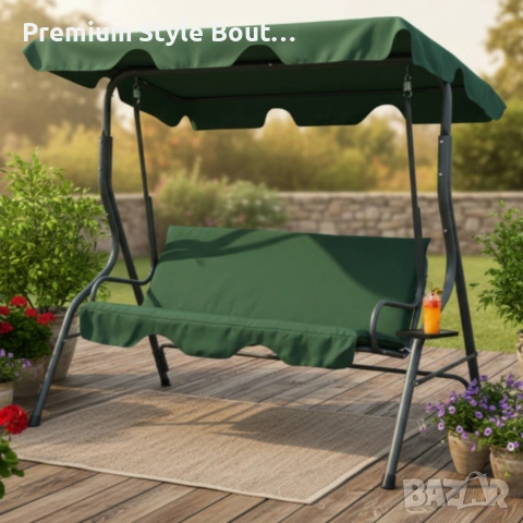 Градинска люлка с поставки за чаши - стабилност и комфорт, снимка 5 - Градински мебели, декорация  - 53882331